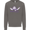 Maybe Never Lazy Cat Sleeping Mens Sweatshirt Jumper Charcoal