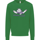 Maybe Never Lazy Cat Sleeping Mens Sweatshirt Jumper Irish Green