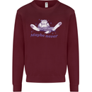 Maybe Never Lazy Cat Sleeping Mens Sweatshirt Jumper Maroon