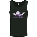Maybe Never Lazy Cat Sleeping Mens Vest Tank Top Black