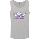 Maybe Never Lazy Cat Sleeping Mens Vest Tank Top Sports Grey