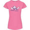 Maybe Never Lazy Cat Sleeping Womens Petite Cut T-Shirt Azalea
