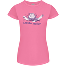 Maybe Never Lazy Cat Sleeping Womens Petite Cut T-Shirt Azalea