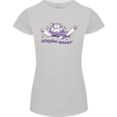 Maybe Never Lazy Cat Sleeping Womens Petite Cut T-Shirt Sports Grey