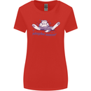 Maybe Never Lazy Cat Sleeping Womens Wider Cut T-Shirt Red
