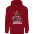 Meat Christmas Tree Funny Xmas Dinner BBQ Childrens Kids Hoodie Red