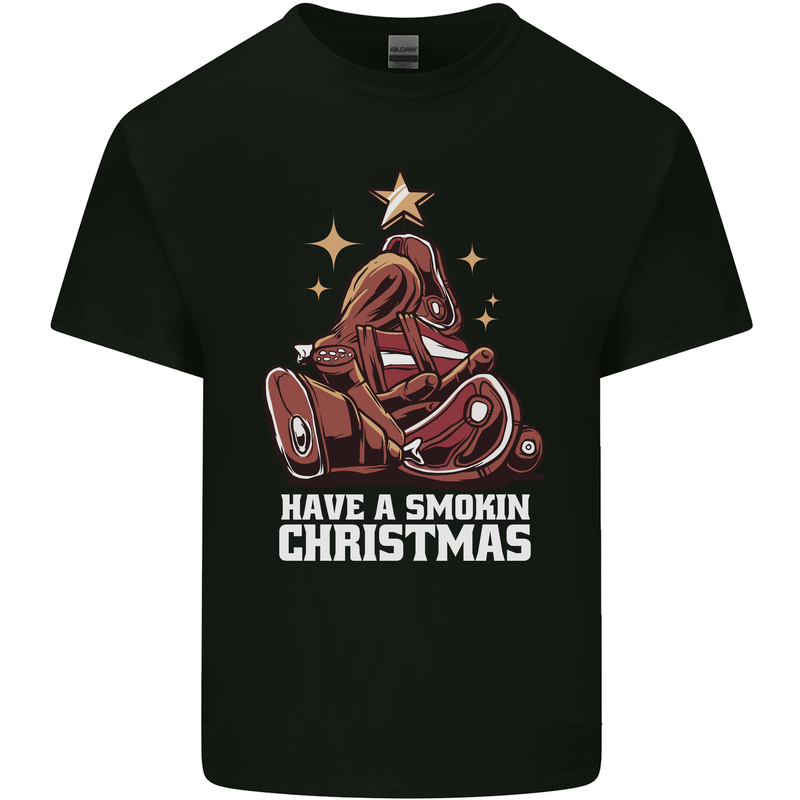 Meat Christmas Tree Funny Xmas Dinner BBQ Kids T-Shirt Childrens Black