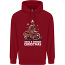 Meat Christmas Tree Funny Xmas Dinner BBQ Mens 80% Cotton Hoodie Red