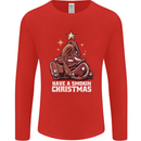 Meat Christmas Tree Funny Xmas Dinner BBQ Mens Long Sleeve T-Shirt Red