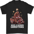 Meat Christmas Tree Funny Xmas Dinner BBQ Mens T-Shirt 100% Cotton Black