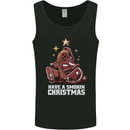 Meat Christmas Tree Funny Xmas Dinner BBQ Mens Vest Tank Top Black