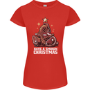 Meat Christmas Tree Funny Xmas Dinner BBQ Womens Petite Cut T-Shirt Red