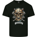 Mechanic Skull Biker Motorbike, Motorcycle, Mens Cotton T-Shirt Tee Top Black