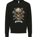 Mechanic Skull Biker Motorbike, Motorcycle, Mens Sweatshirt Jumper Black