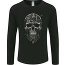 Mechanical Skull Clock Watch Mechanic Engineer Mens Long Sleeve T-Shirt Black