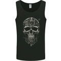Mechanical Skull Clock Watch Mechanic Engineer Mens Vest Tank Top Black