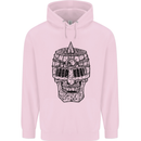 Medieval Skull Helmet Childrens Kids Hoodie Light Pink