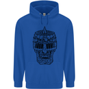 Medieval Skull Helmet Childrens Kids Hoodie Royal Blue