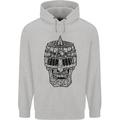 Medieval Skull Helmet Childrens Kids Hoodie Sports Grey