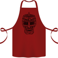 Medieval Skull Helmet Cotton Apron 100% Organic Maroon