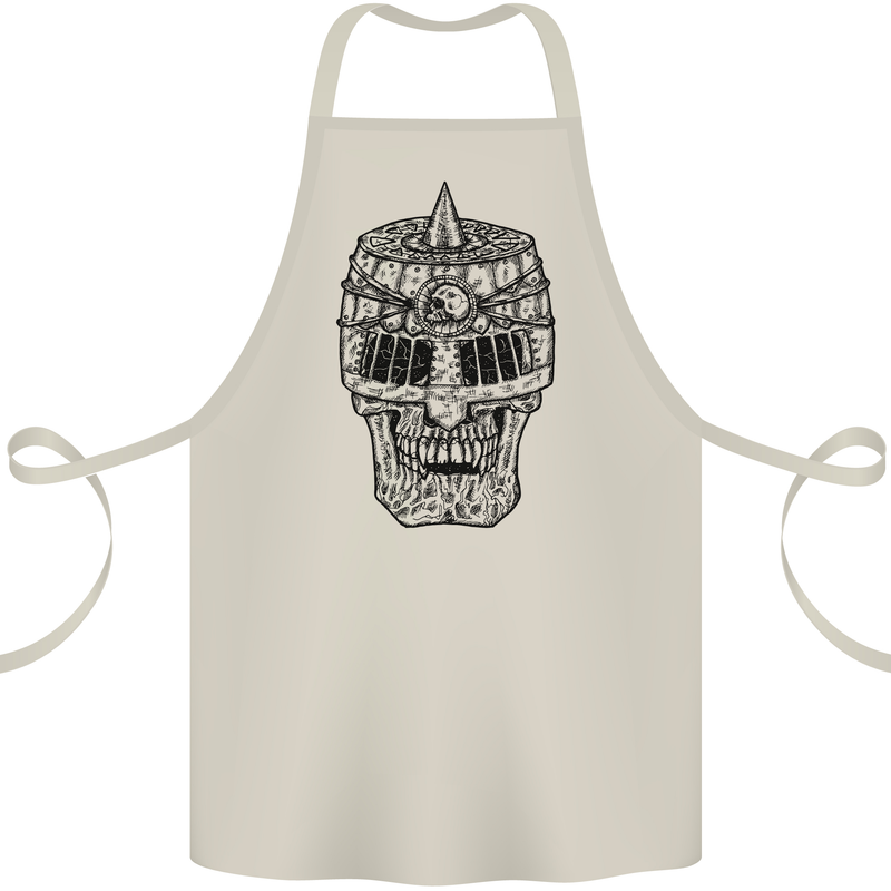 Medieval Skull Helmet Cotton Apron 100% Organic Natural