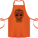 Medieval Skull Helmet Cotton Apron 100% Organic Orange