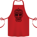 Medieval Skull Helmet Cotton Apron 100% Organic Red