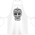 Medieval Skull Helmet Cotton Apron 100% Organic White