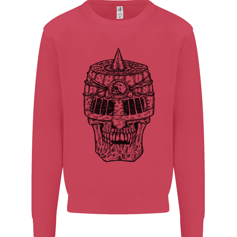 Medieval Skull Helmet Kids Sweatshirt Jumper Heliconia