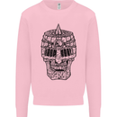 Medieval Skull Helmet Kids Sweatshirt Jumper Light Pink