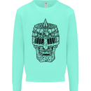 Medieval Skull Helmet Kids Sweatshirt Jumper Peppermint