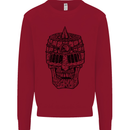 Medieval Skull Helmet Kids Sweatshirt Jumper Red