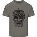 Medieval Skull Helmet Kids T-Shirt Childrens Charcoal