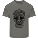 Medieval Skull Helmet Kids T-Shirt Childrens Charcoal