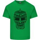 Medieval Skull Helmet Kids T-Shirt Childrens Irish Green
