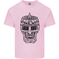 Medieval Skull Helmet Kids T-Shirt Childrens Light Pink