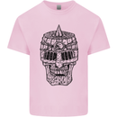 Medieval Skull Helmet Kids T-Shirt Childrens Light Pink