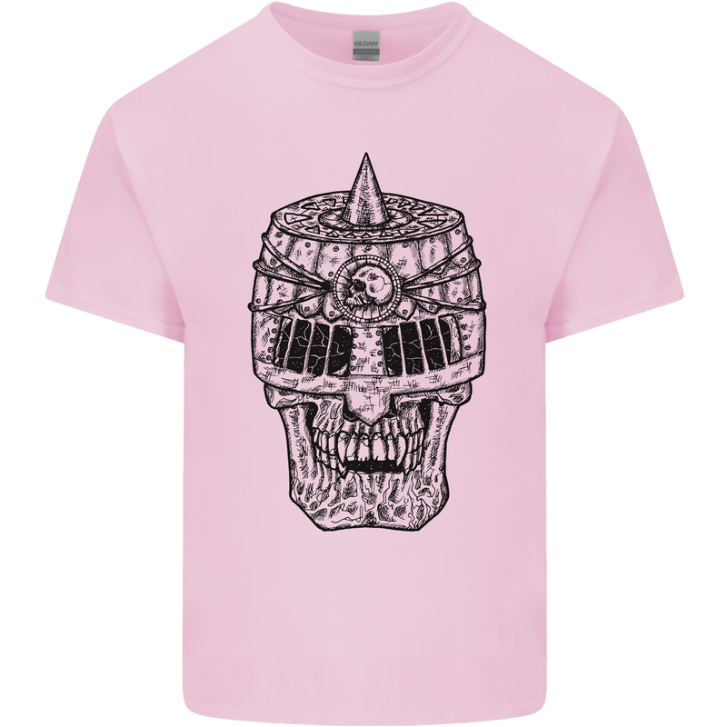 Medieval Skull Helmet Kids T-Shirt Childrens Light Pink