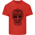 Medieval Skull Helmet Kids T-Shirt Childrens Red