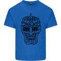 Medieval Skull Helmet Kids T-Shirt Childrens Royal Blue