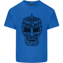 Medieval Skull Helmet Kids T-Shirt Childrens Royal Blue