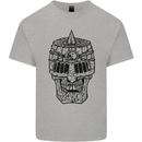 Medieval Skull Helmet Kids T-Shirt Childrens Sports Grey