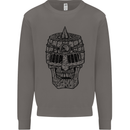 Medieval Skull Helmet Mens Sweatshirt Jumper Charcoal