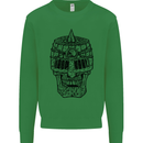 Medieval Skull Helmet Mens Sweatshirt Jumper Irish Green
