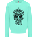 Medieval Skull Helmet Mens Sweatshirt Jumper Peppermint
