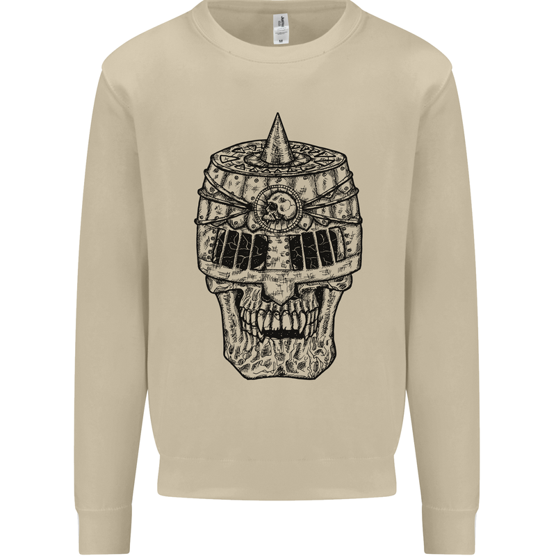 Medieval Skull Helmet Mens Sweatshirt Jumper Sand