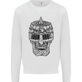 Medieval Skull Helmet Mens Sweatshirt Jumper White