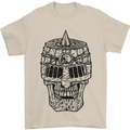 Medieval Skull Helmet Mens T-Shirt 100% Cotton Sand