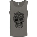 Medieval Skull Helmet Mens Vest Tank Top Charcoal