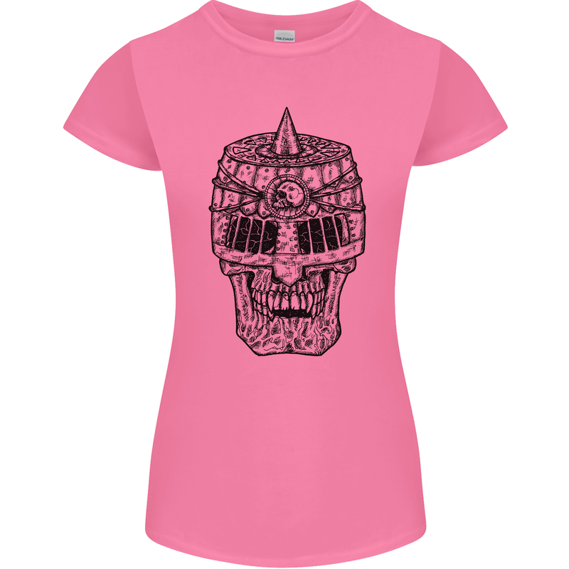Medieval Skull Helmet Womens Petite Cut T-Shirt Azalea